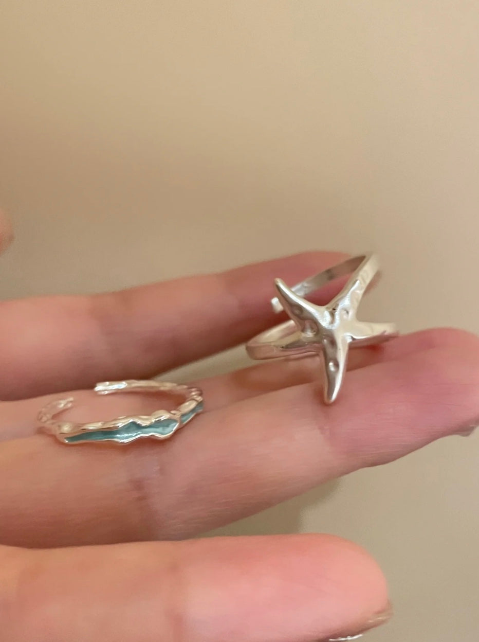 starfishモチーフセットリング