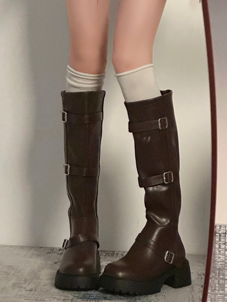 ウエスタンカウボーイレトロベルトブーツ – Meari cheek