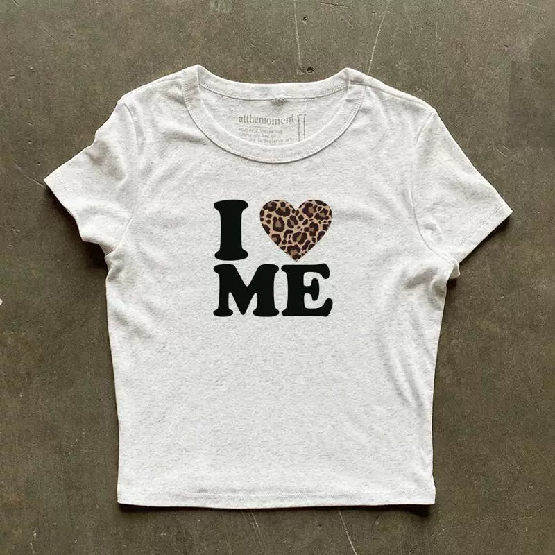 ヴィンテージ I LOVE ME プリントTシャツ