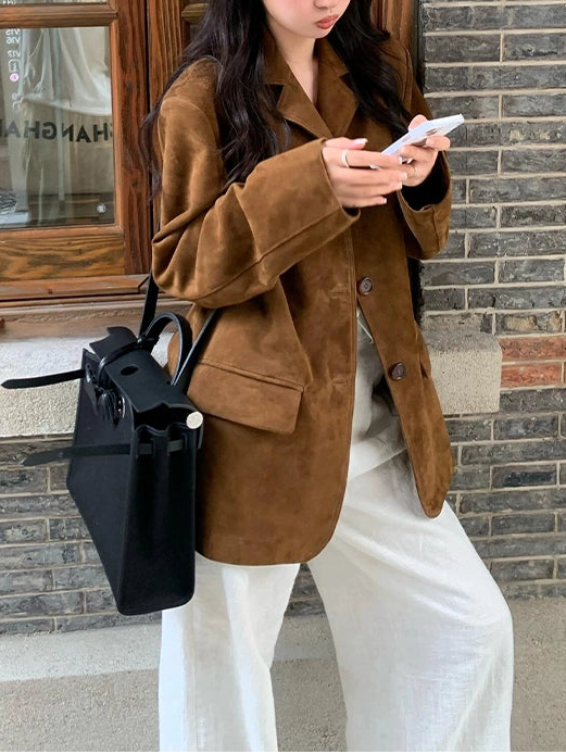 Levi's スエードレザージャケット ブラウン LEVI'S(R) / リーバイス(R) 別注 TYPE III スエード トラッカー