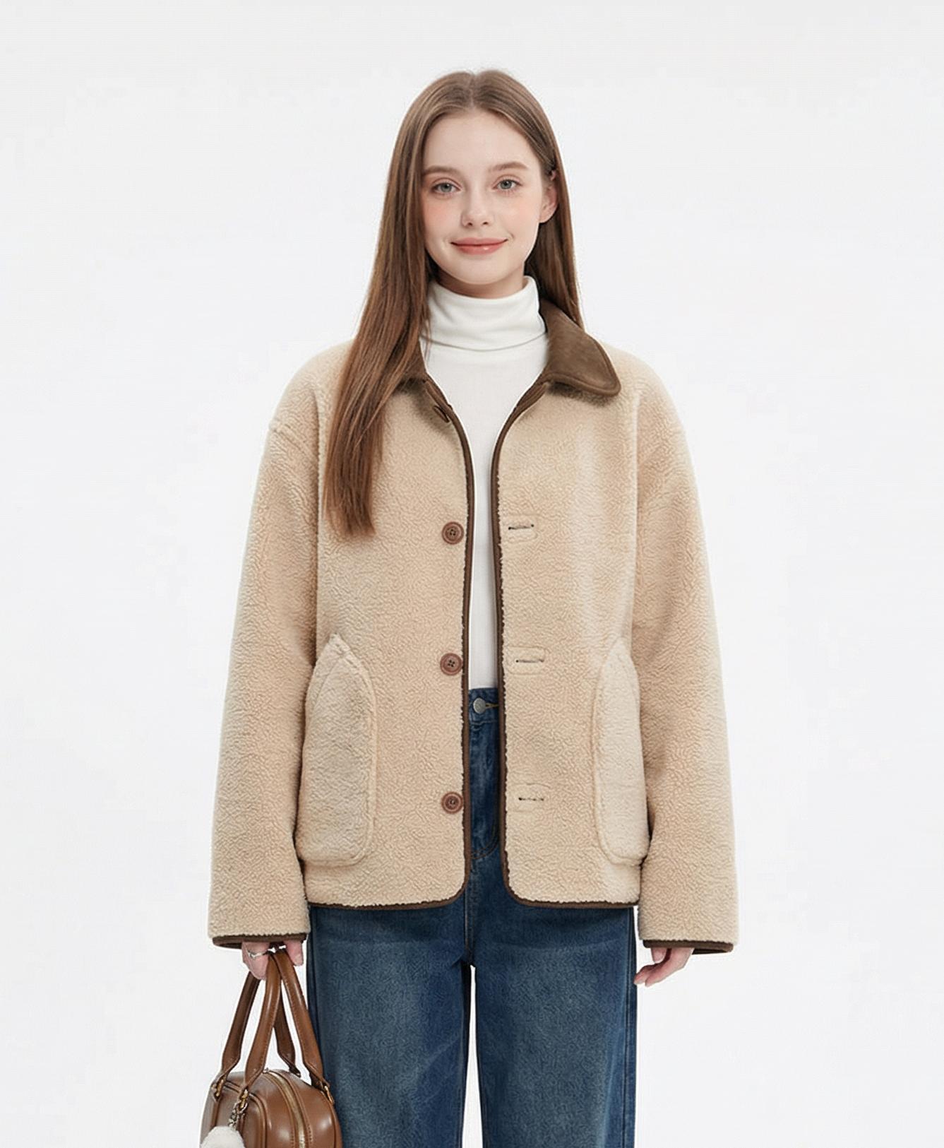 スエードリバーシブルファーコート