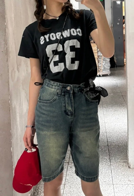 COWBOYS 33 プリントコンパクトT