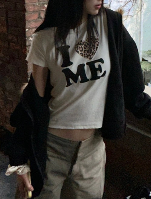 ヴィンテージ I LOVE ME プリントTシャツ