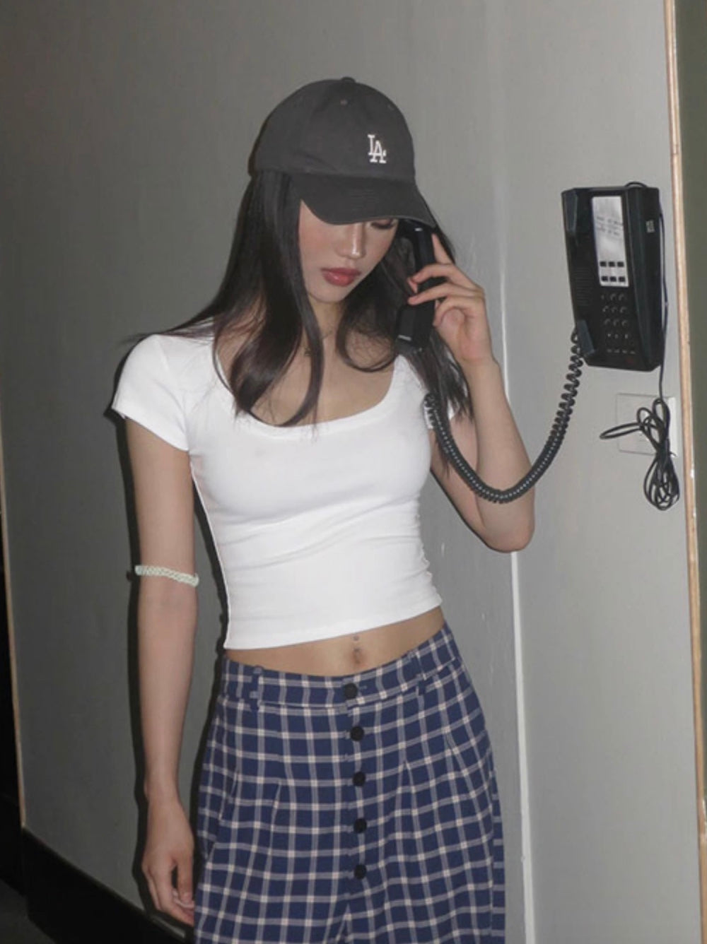 UネックスリムショートTシャツ