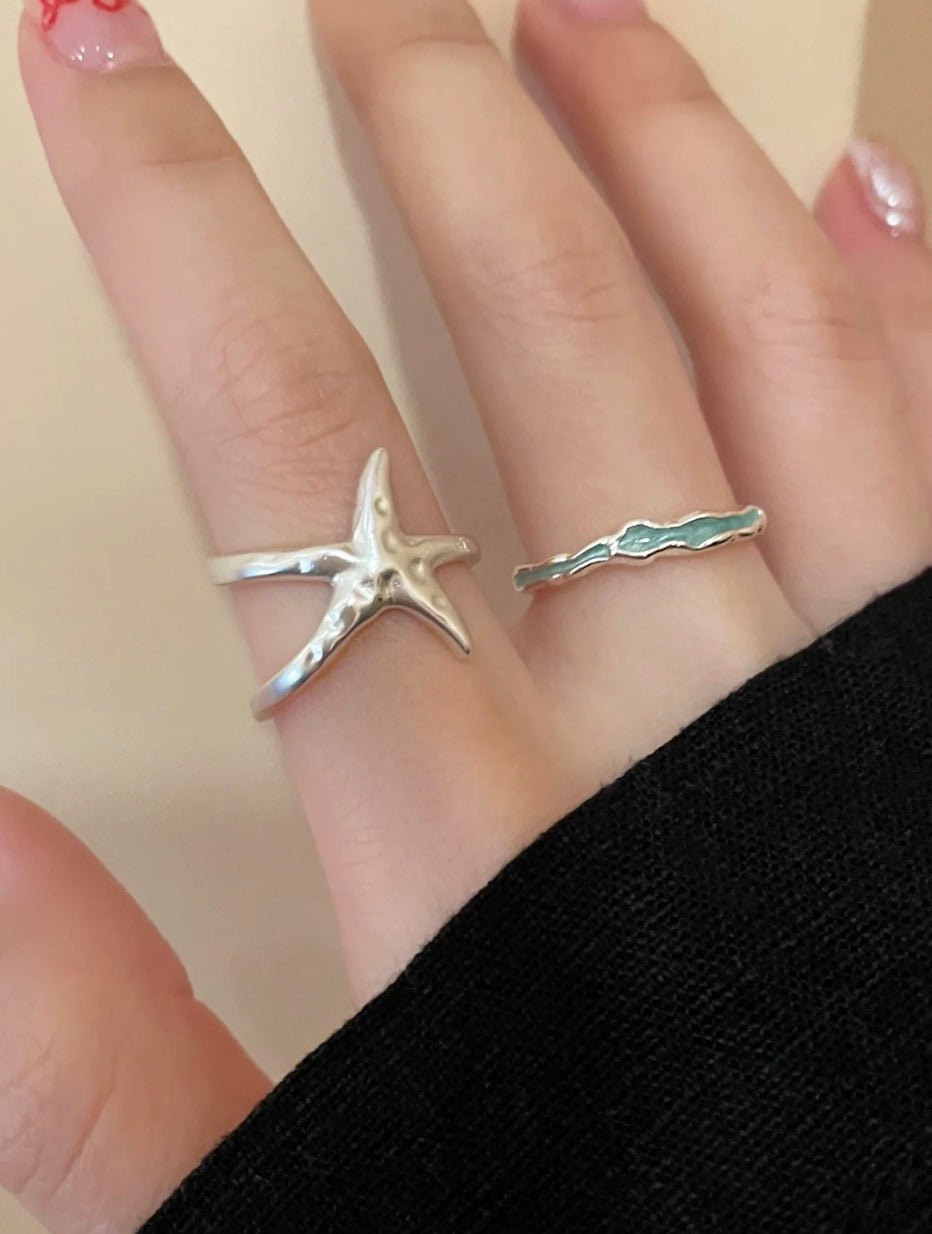 starfishモチーフセットリング