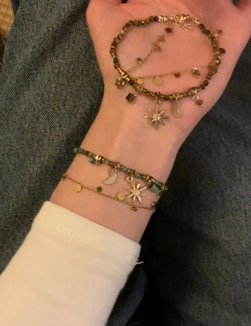 ヴィンテージサンフラワーブレスレッド