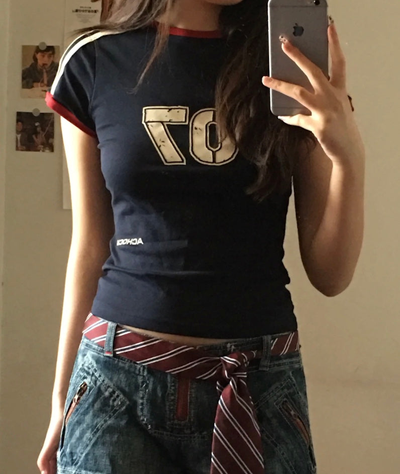 07ナンバーラウンドネックTシャツ