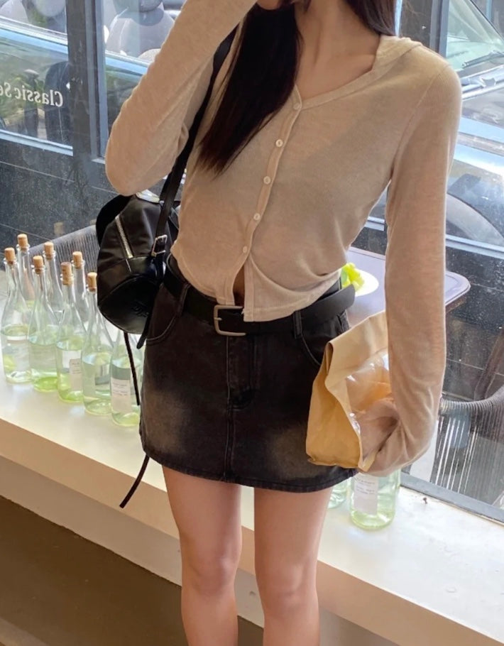 ウォッシュドレトロデニムスカート