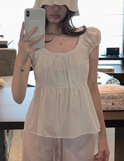 ヴィンテージパフスリーブブラウス