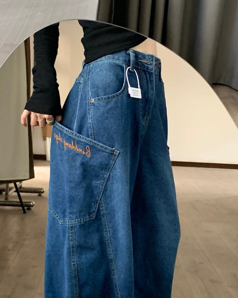 ヴィンテージビッグポケットワイドレッグモップパンツ