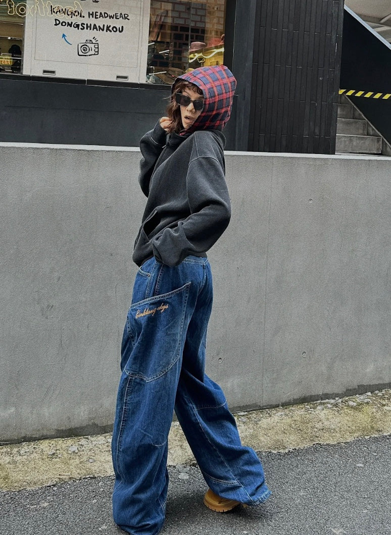 ヴィンテージビッグポケットワイドレッグモップパンツ