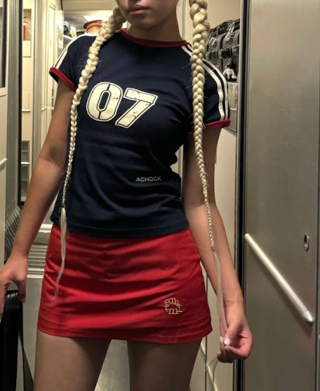 07ナンバーラウンドネックTシャツ