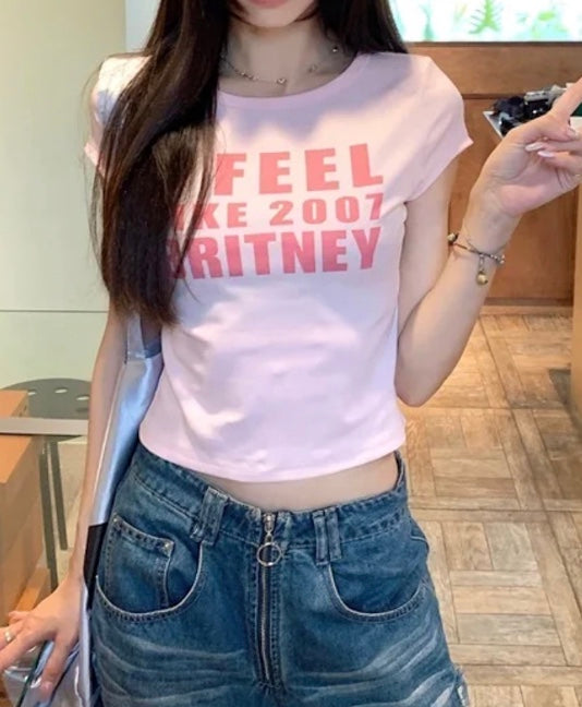 ピンクショートスリーブTシャツ