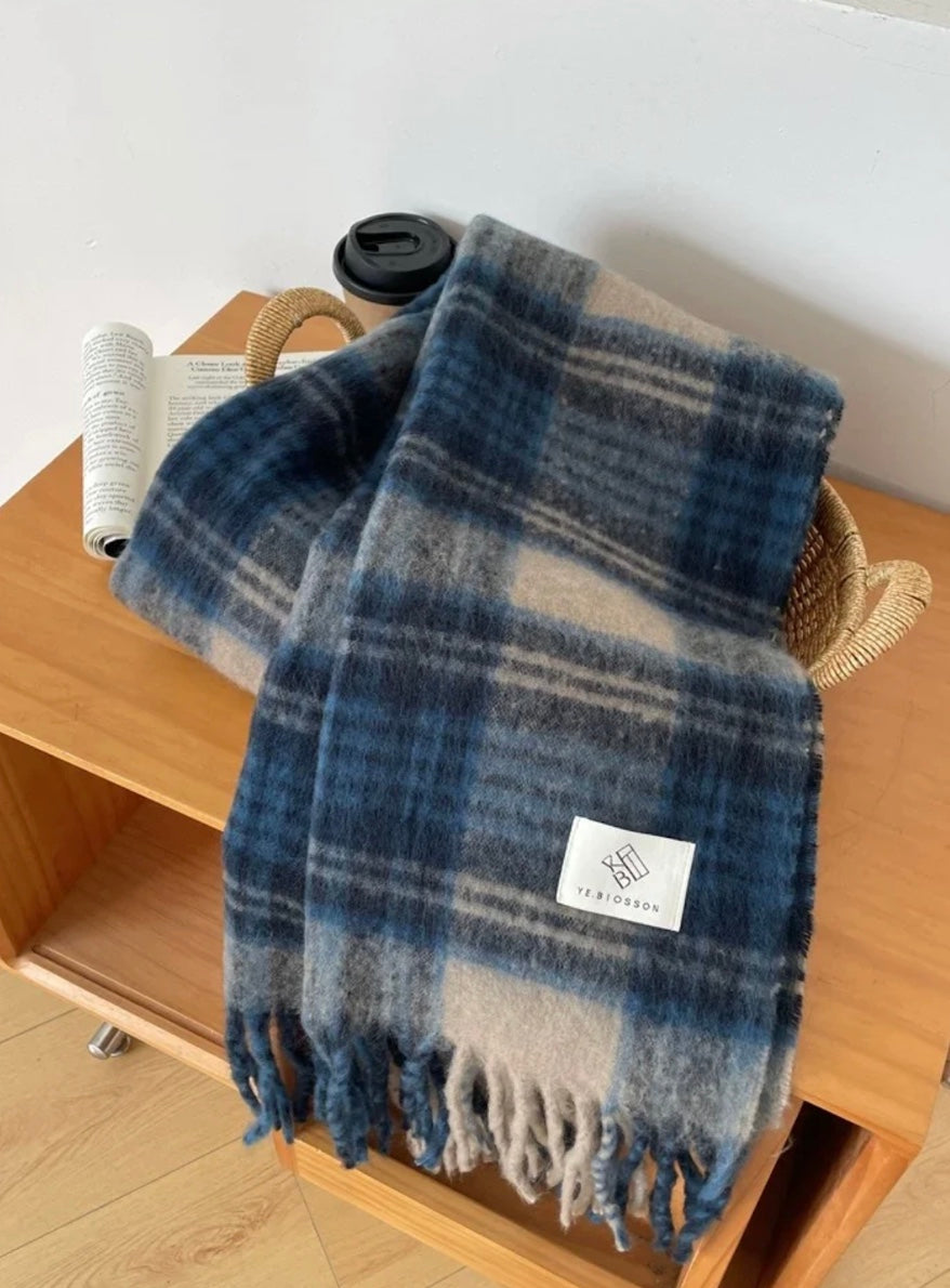 ヴィンテージフェードチェックマフラー