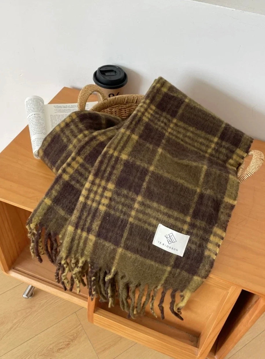 ヴィンテージフェードチェックマフラー