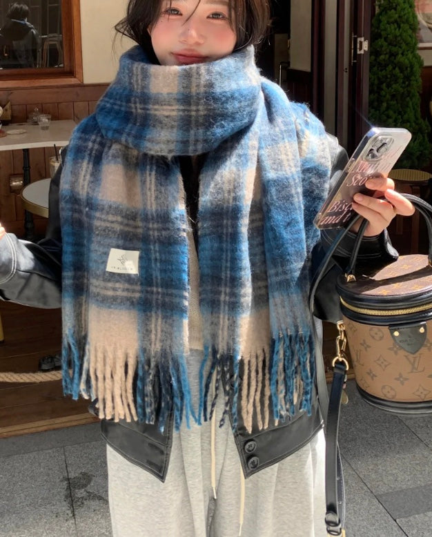 ヴィンテージフェードチェックマフラー