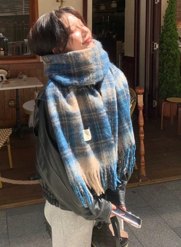 ヴィンテージフェードチェックマフラー