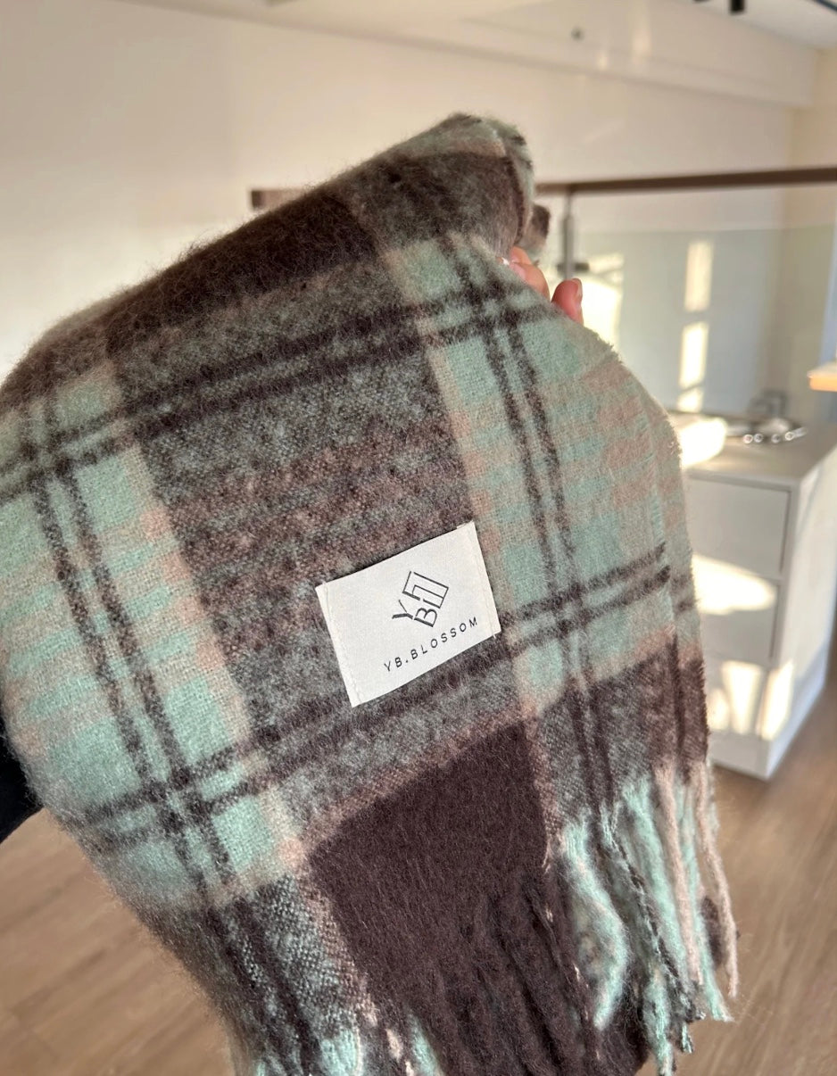 ヴィンテージフェードチェックマフラー