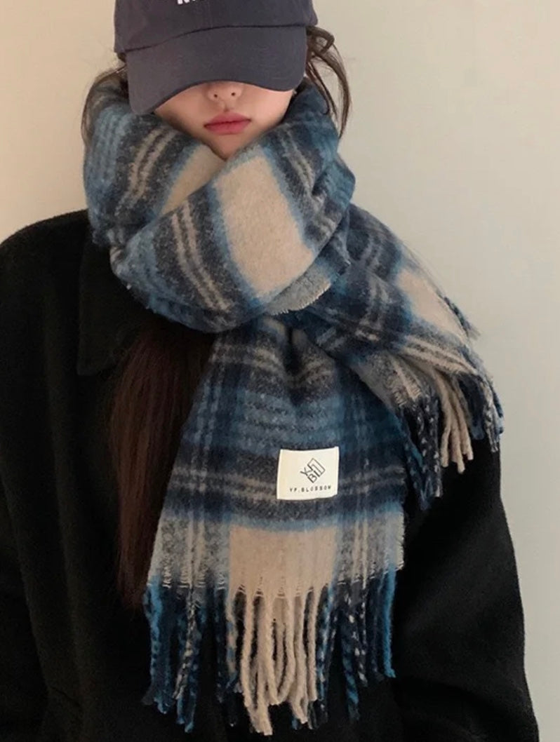 ヴィンテージフェードチェックマフラー