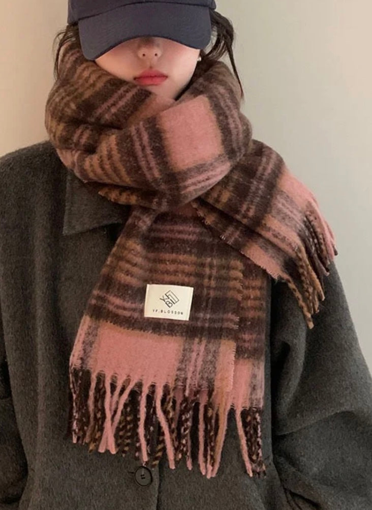 ヴィンテージフェードチェックマフラー