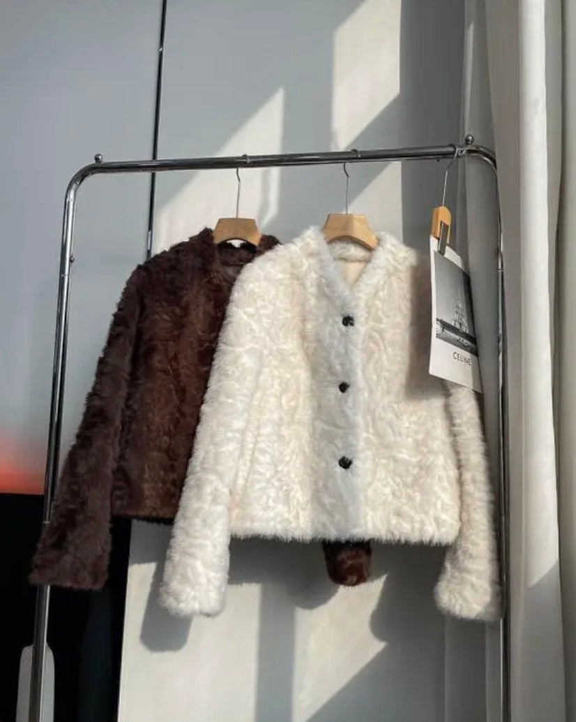 ラウンドネックエレガントジャケット