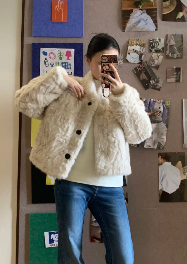 ラウンドネックエレガントジャケット