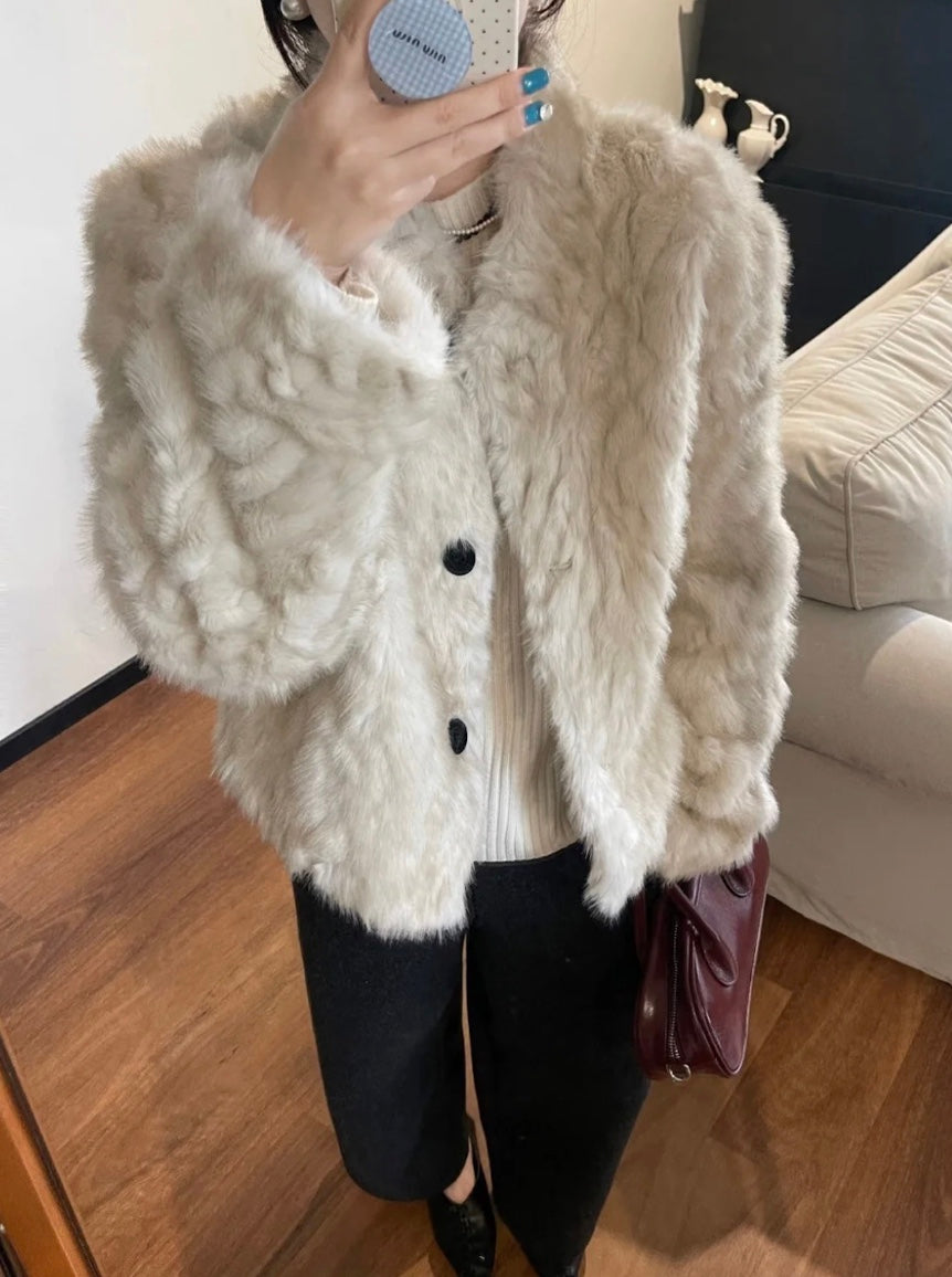 ラウンドネックエレガントジャケット