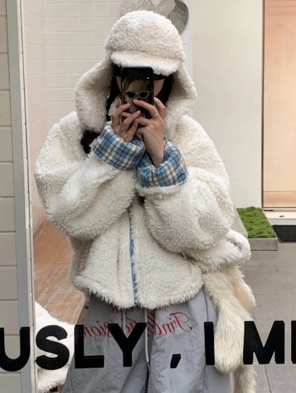 アメリカンフリルチェックリバーシブルジャケット