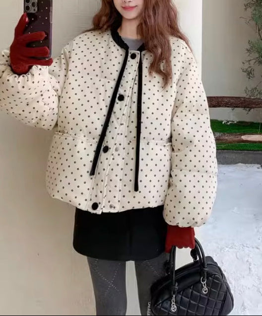 レースアップドットダウンリボンジャケット