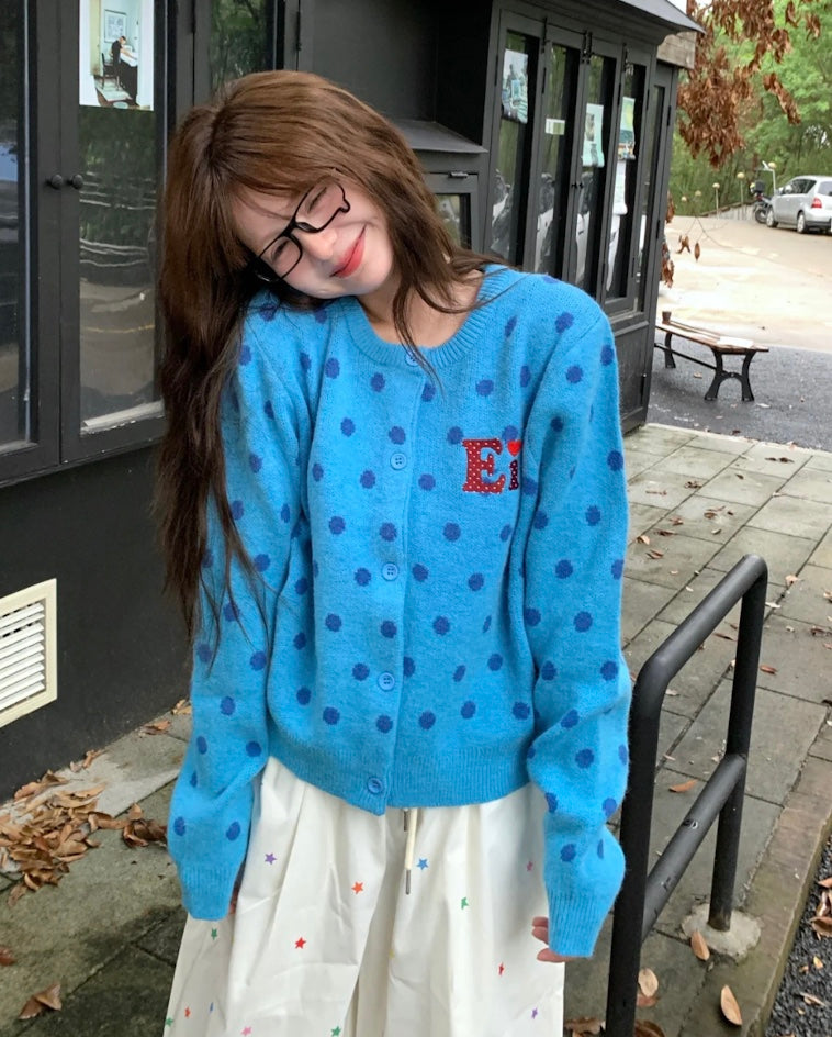 アメリカンヴィンテージドットカーディガン