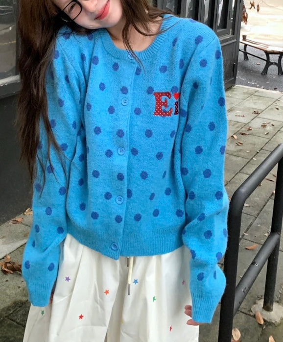 アメリカンヴィンテージドットカーディガン