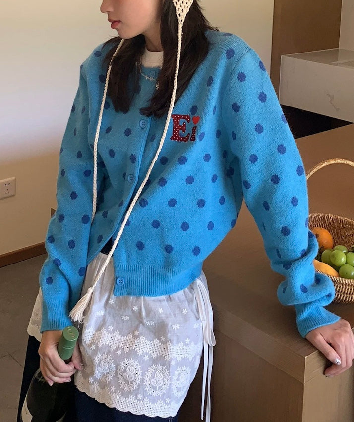 アメリカンヴィンテージドットカーディガン