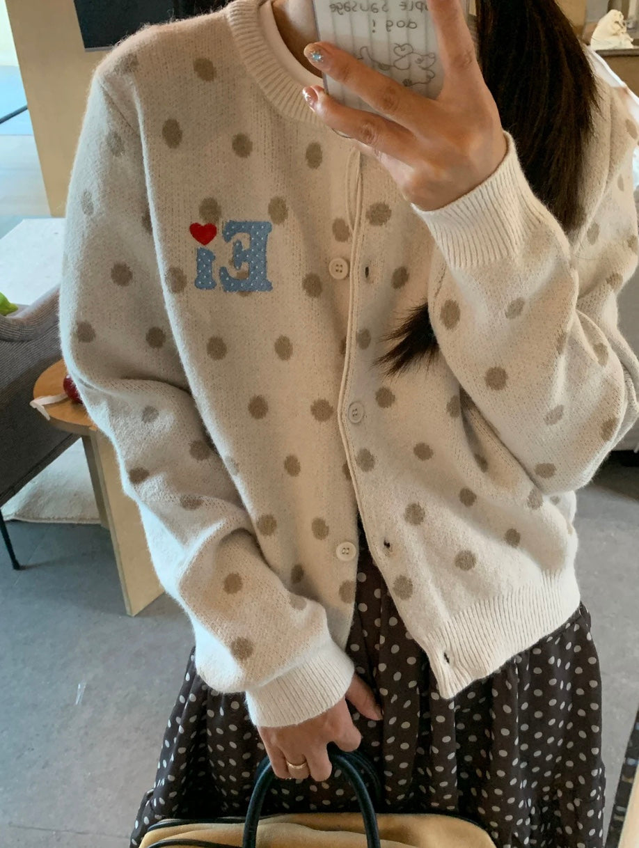 アメリカンヴィンテージドットカーディガン