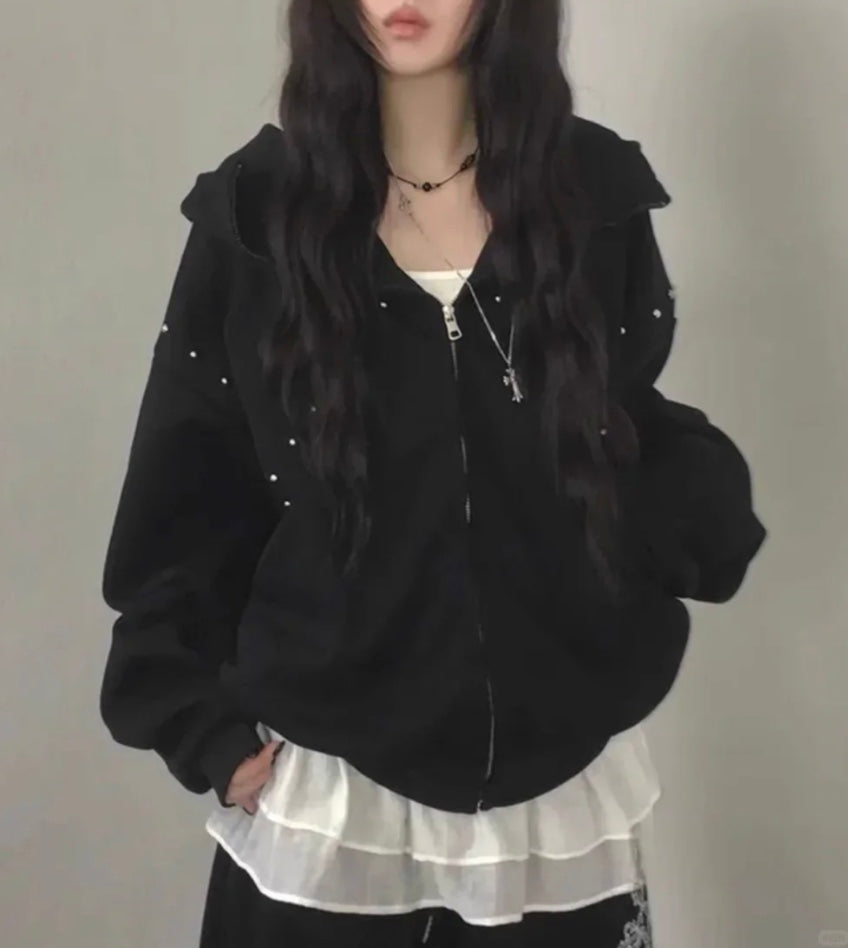 シンプルスウェットシャツジャケット