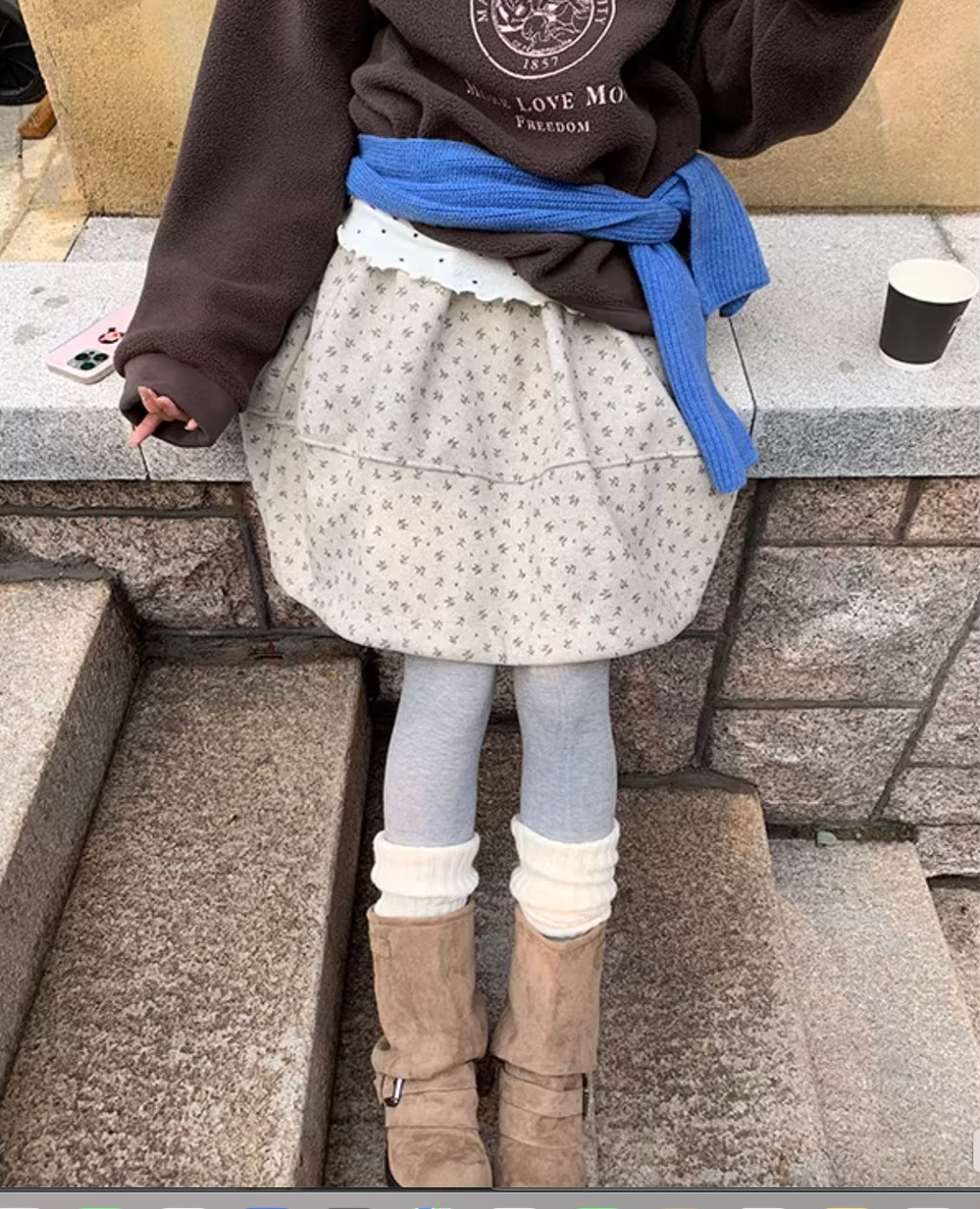 ウールレトロAラインスカート