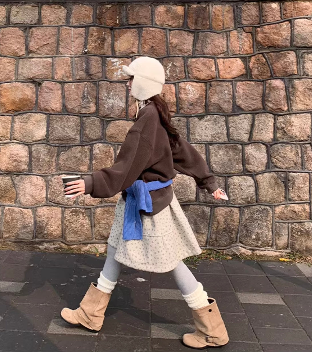 ウールレトロAラインスカート