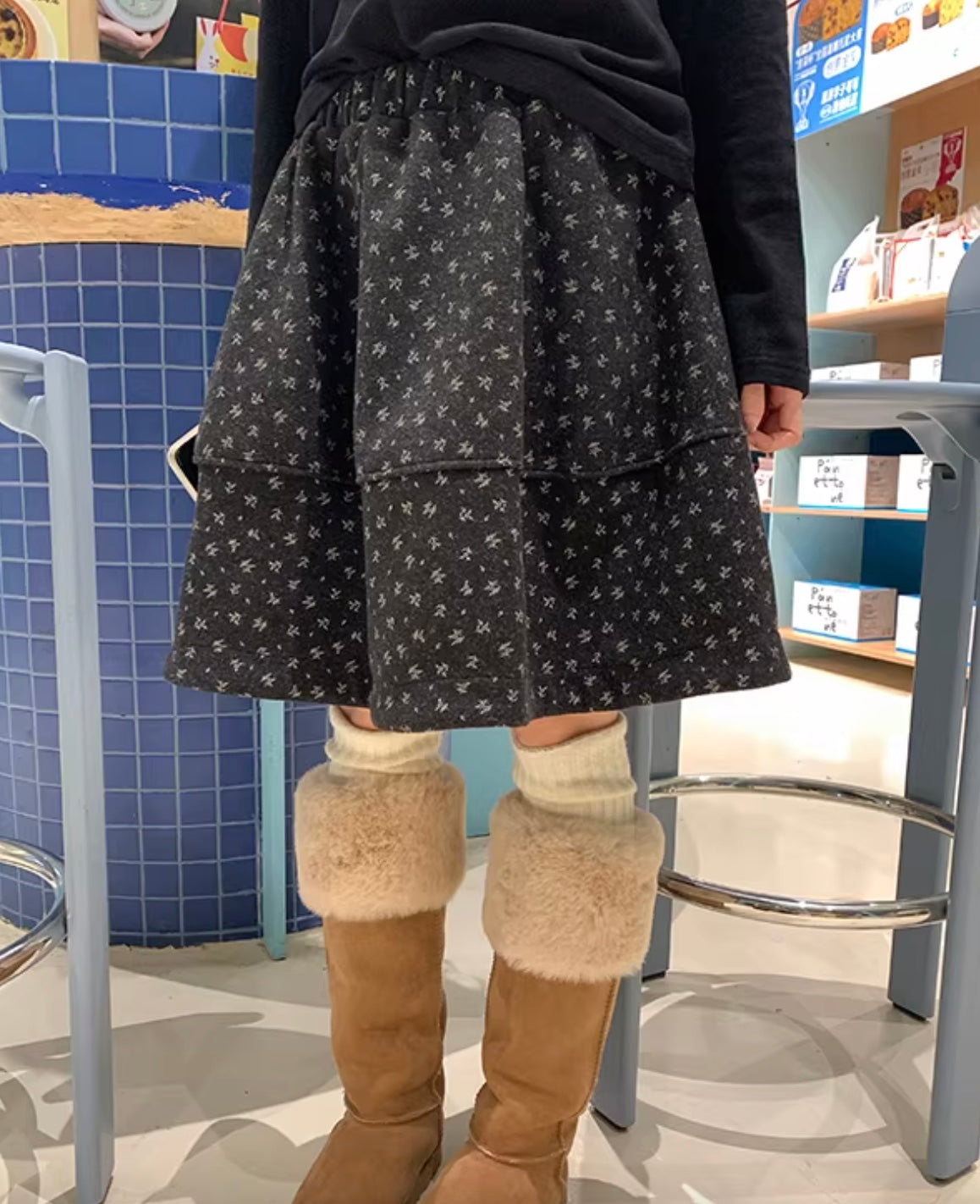 ウールレトロAラインスカート