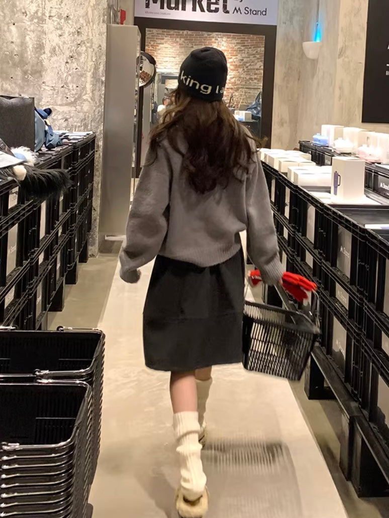 ウールレトロAラインスカート