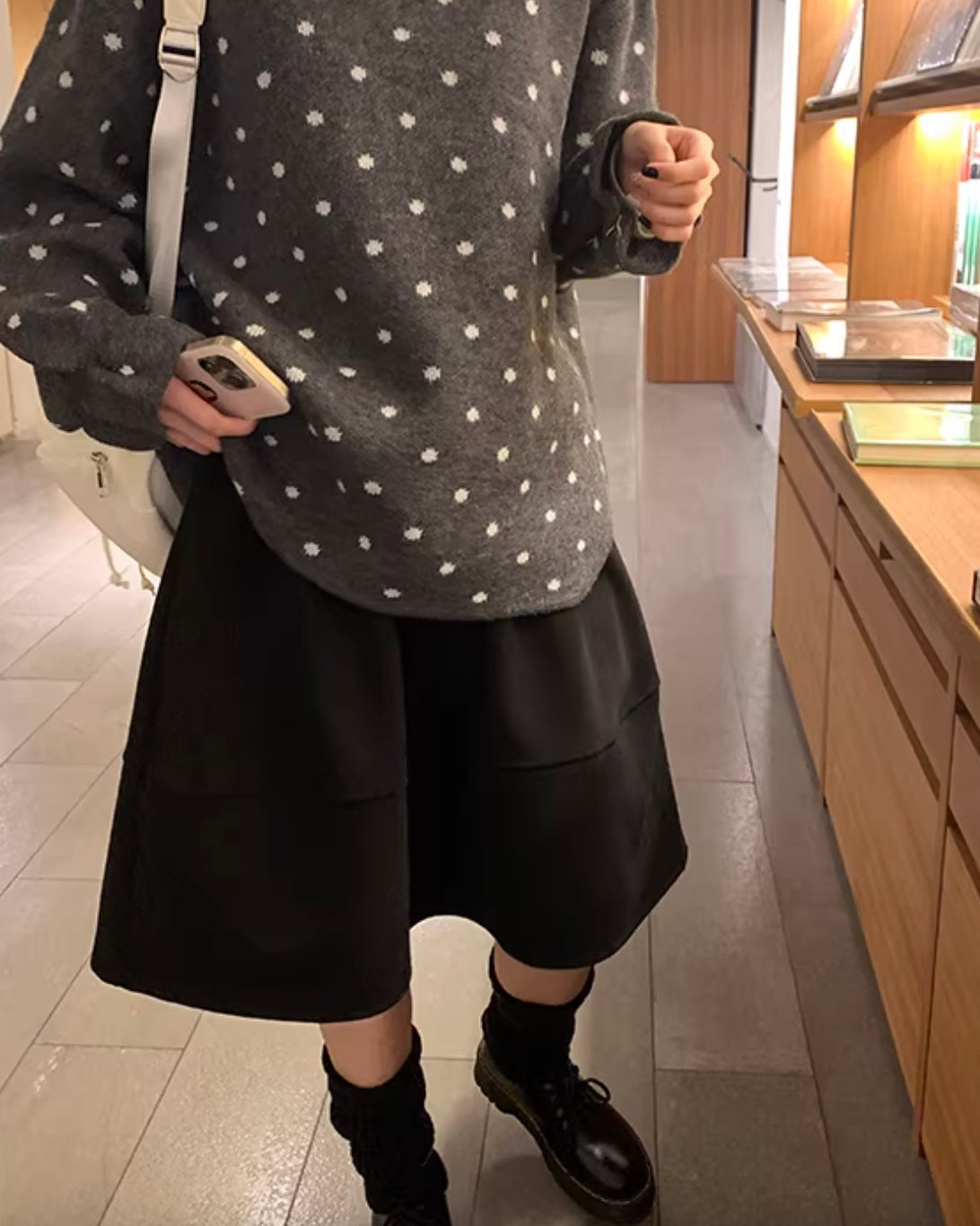 ウールレトロAラインスカート