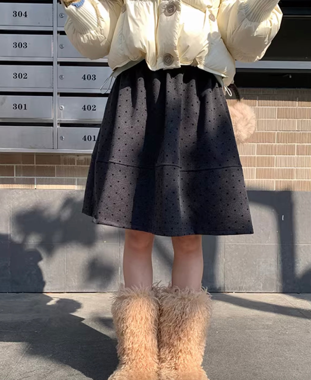 ウールレトロAラインスカート