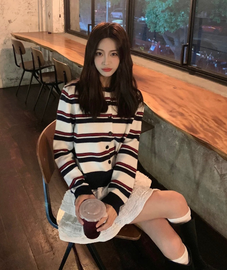 EU ストライプカーディガン