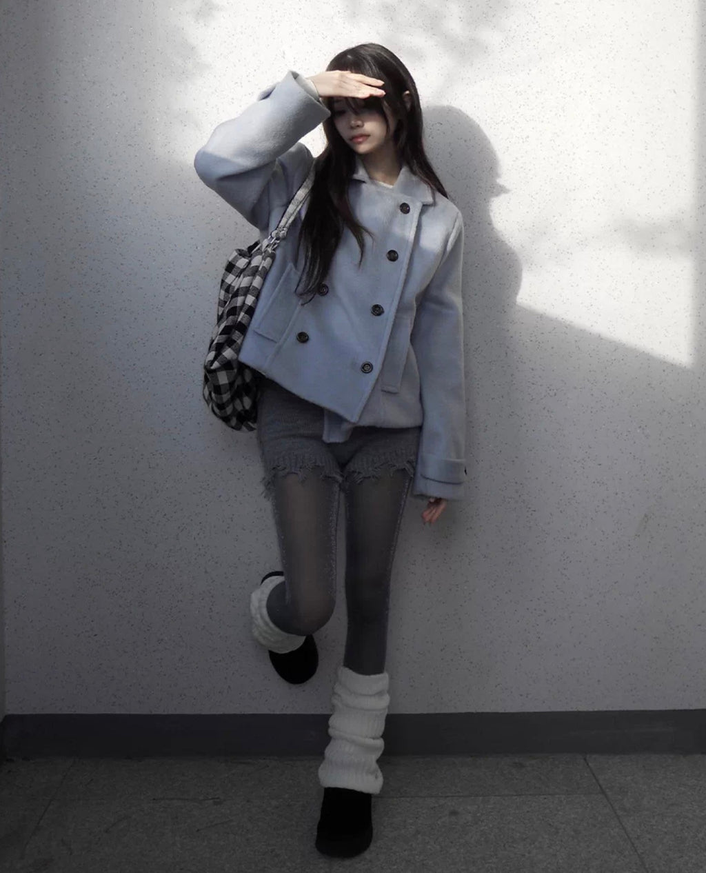 レトロダブルブレストショートジャケット