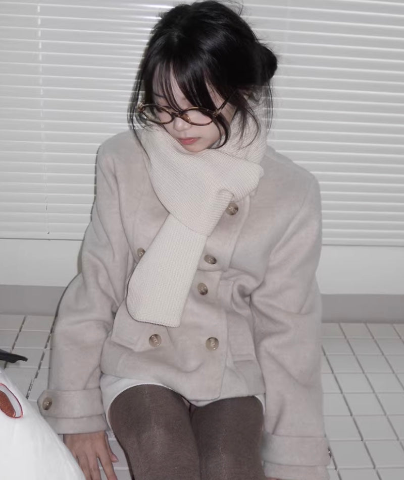 レトロダブルブレストショートジャケット