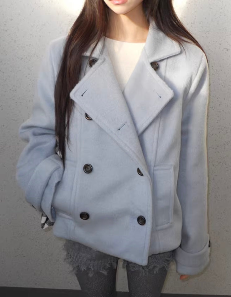 レトロダブルブレストショートジャケット