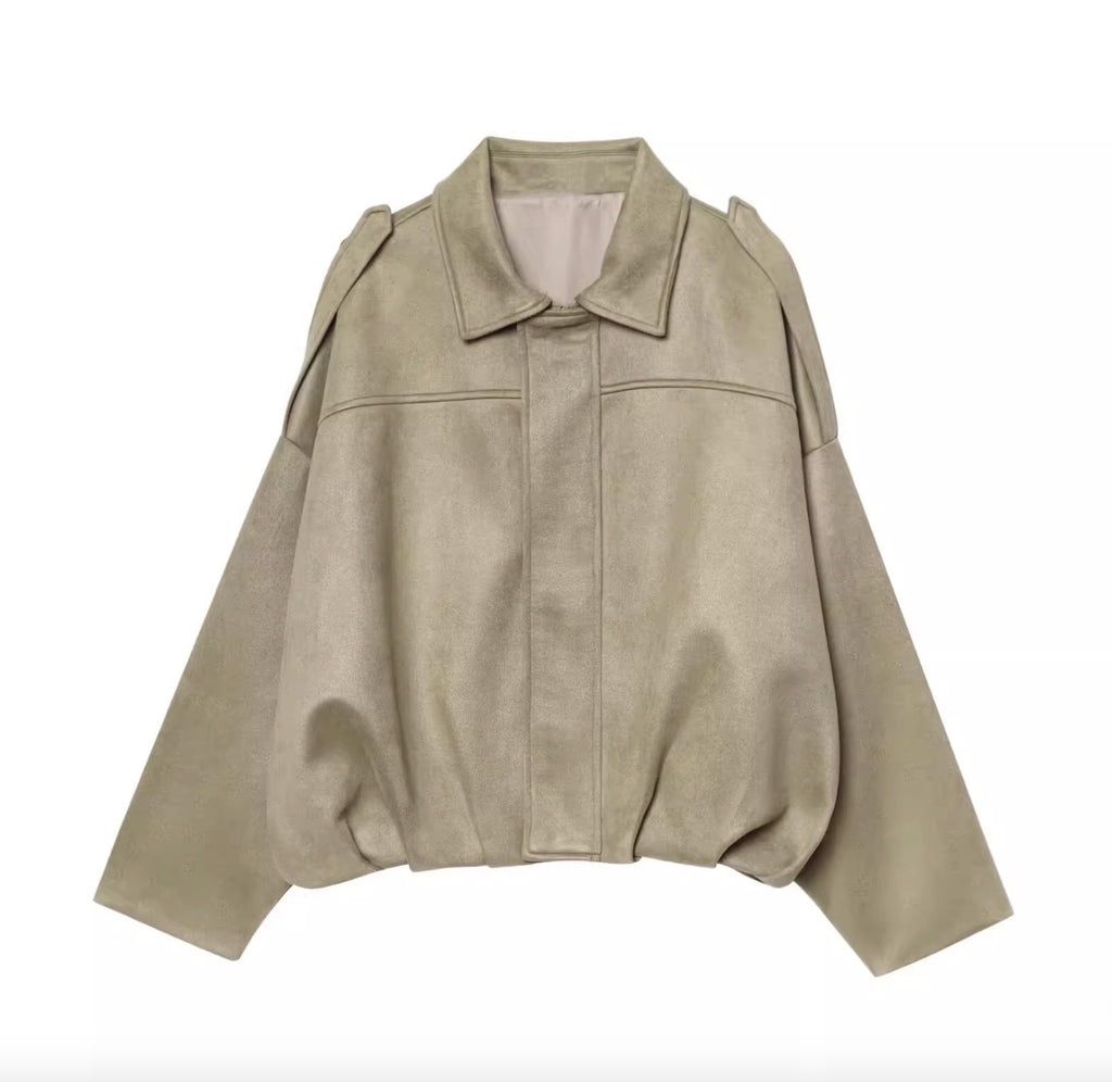 スプリングスエードボンバージャケット