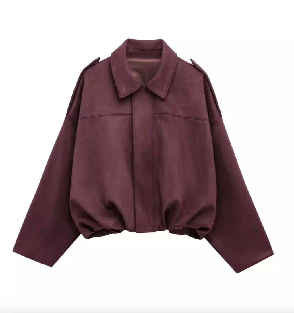 スプリングスエードボンバージャケット