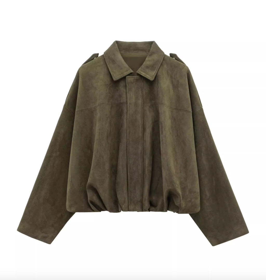 スプリングスエードボンバージャケット