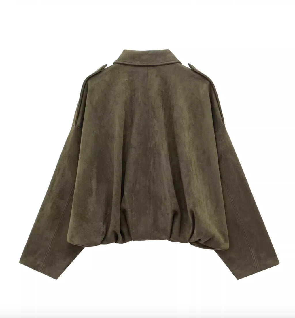 スプリングスエードボンバージャケット