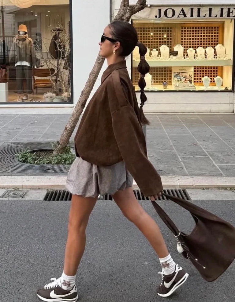 スプリングスエードボンバージャケット