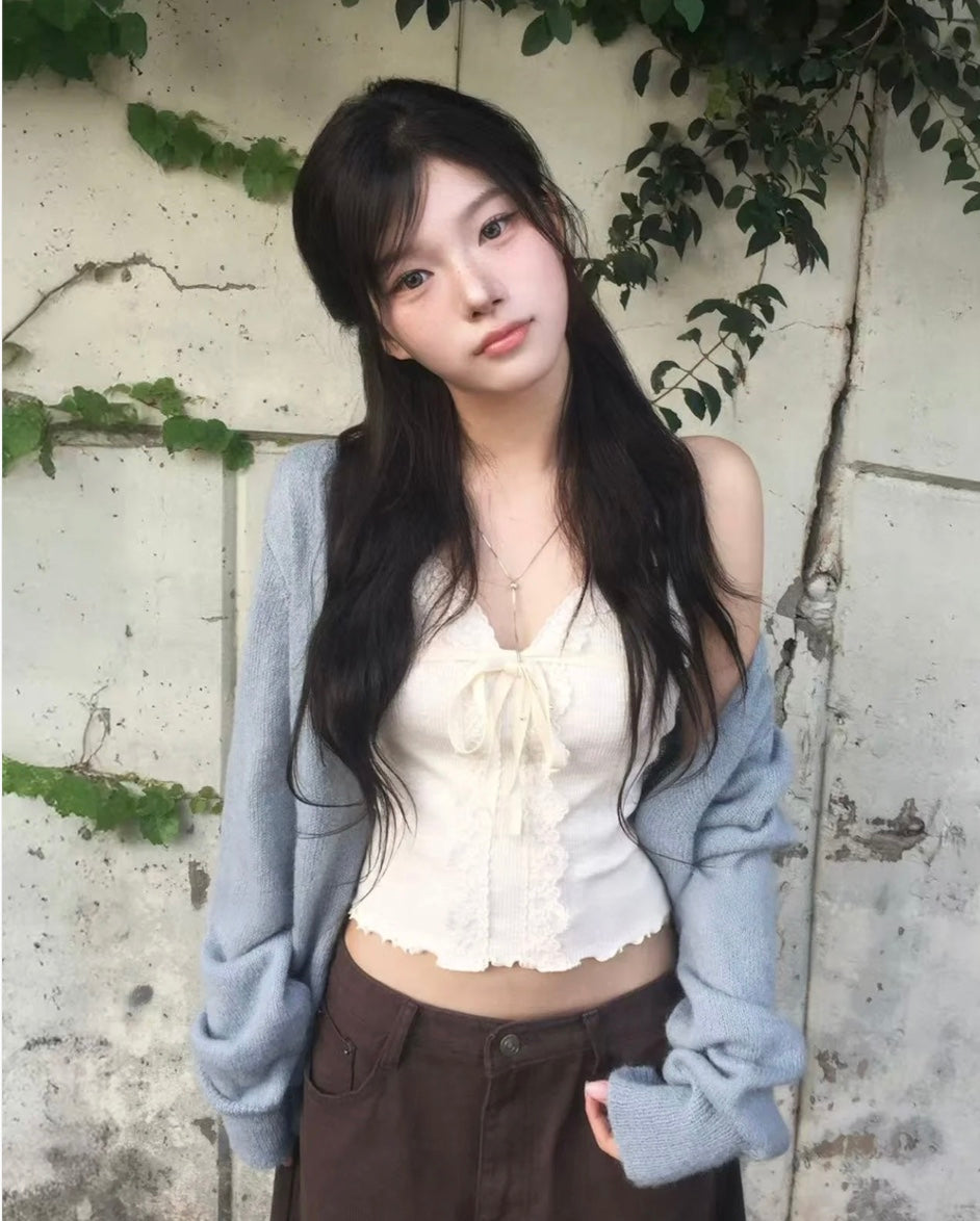 アンティークニットカーディガントップ